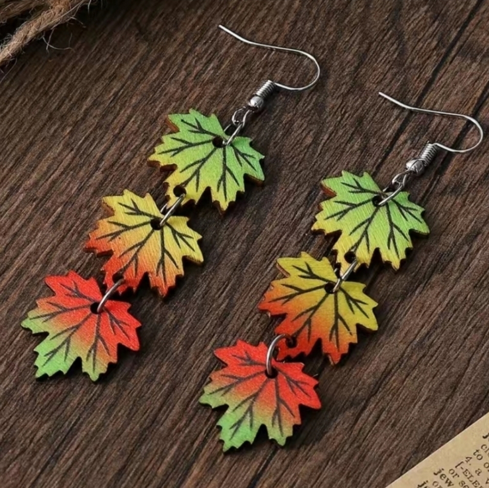 Autumn Leaf Dangle Earrings